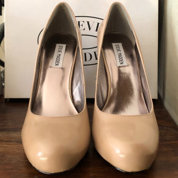 Trinitie Blush Steve Madden Stiletto Pump Heel Neutral Platform sz 9.5 Barbie - Picture 10 of 10